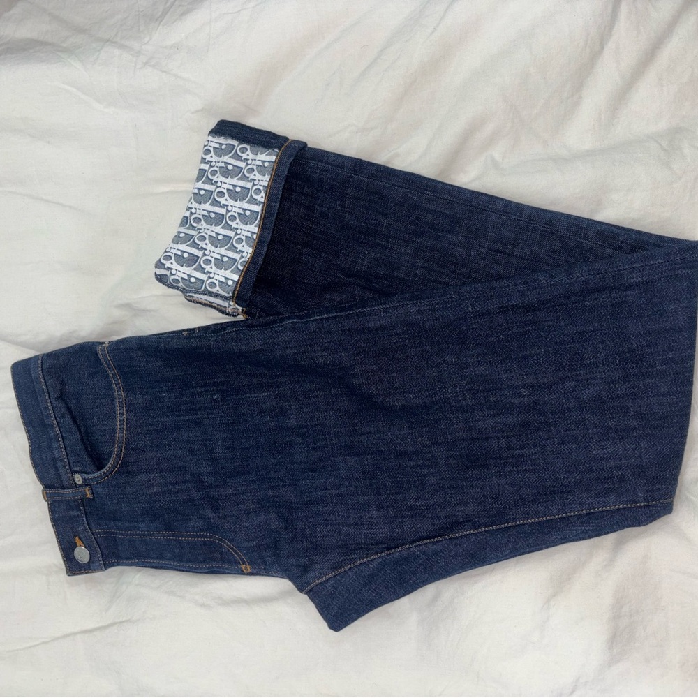 Dior Navy Denim with Signature Logo Cuff
